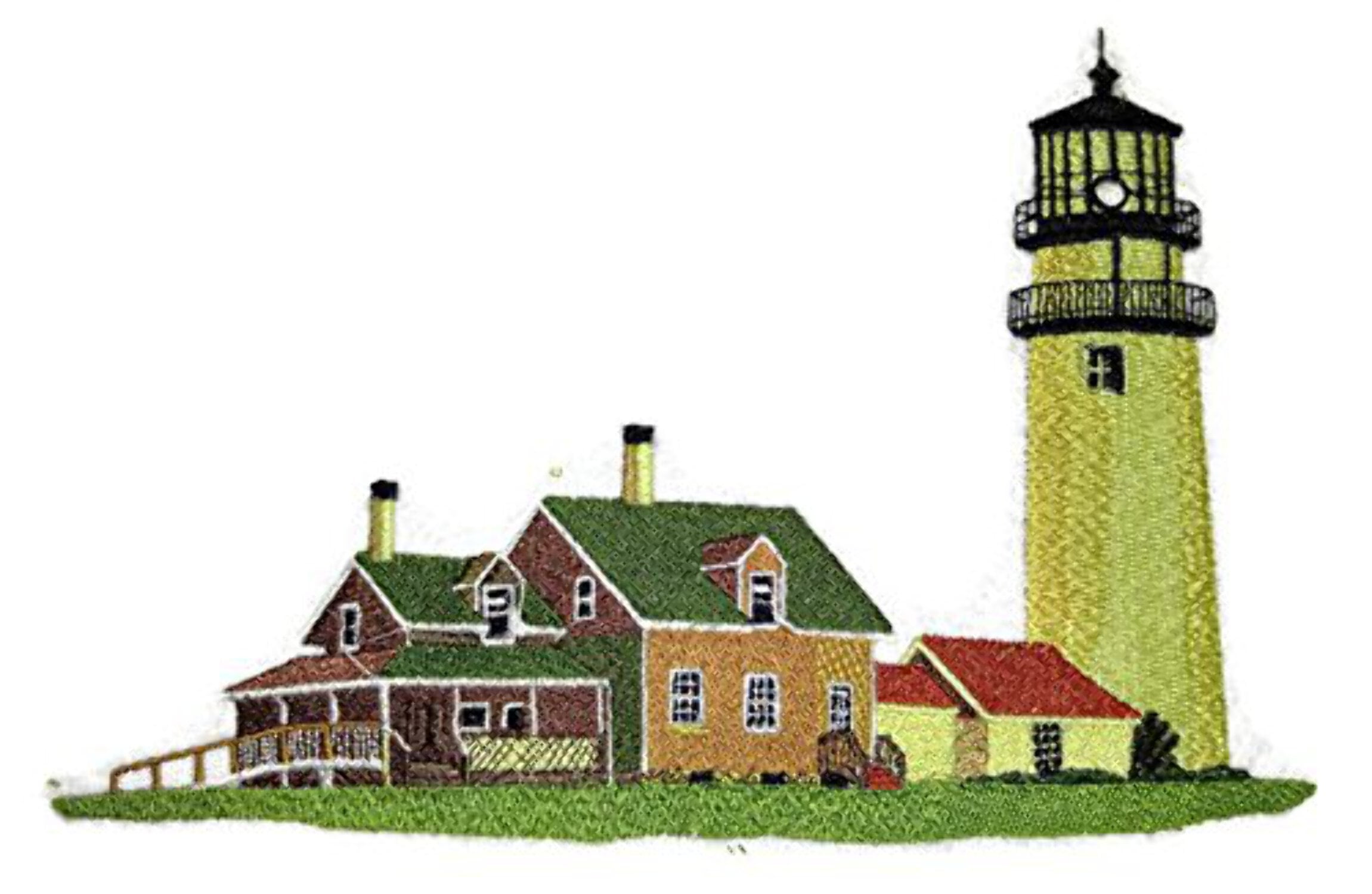 Custom and Unique Lighthouse[Highland Lighthouse] Embroidered Iron on/Sew patch [9"5.7"]