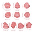thumbnail image 3 of Sello de galletas con prensa manual, 8 piezas/10 piezas Cortadores de galletas 3D Cortadores de galletas D Molde para galletas Diseño a prueba de futuro, 3 of 8