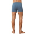 thumbnail image 3 of INSPIRE CHIC Men's Plaid Mid-Waisted Lightweight Breathable Knitted Boxer Shorts 3 Packs 34 1 Light Gray 1 Gray 1 Blue, 3 of 5