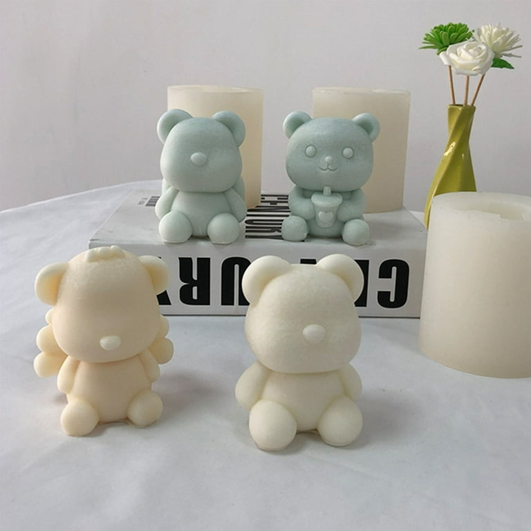 3D-Silicone Soap Molds Faceless Bear Candle Mold Aromatherapy