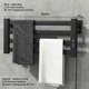 thumbnail image 1 of Accesorios de baño en blanco y negro, secador de toallas. Toallero eléctrico con pantalla táctil inteligente. Toallero eléctrico doméstico montado en la pared., 1 of 5