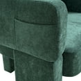 thumbnail image 5 of S-HOME Chenille Accent Chair In Grey With Ergonomic Arms And Removable Pillow For Living Room And Office Space, 5 of 8