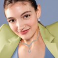 thumbnail image 4 of Elegant Crystal Rhinestone Wedding Jewelry Set For Women Includes Necklace Earrings Rings And Bracelet Bridal Accessories 5Pcs, 4 of 5