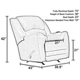 thumbnail image 4 of Catnapper Jimmy Rocker Recliner with Heat and Massage in Gray Polyester Fabric, 4 of 8