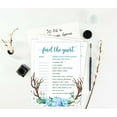 thumbnail image 4 of Inkdotpot 50Find The GuestBaby Shower Game Party Supply Gender Neutral Antler (Boy) Icebreaker Party Game, 4 of 5
