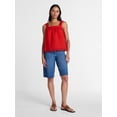 thumbnail image 3 of Time and Tru Women’s Eyelet Trim Cotton Tank Top, Sizes XS-XXXL, 3 of 6