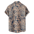 thumbnail image 5 of Paisley Short Sleeved Shirt Bright Colors Pattern Shirt Beautiful Top for Travelling and Dating, 5 of 11