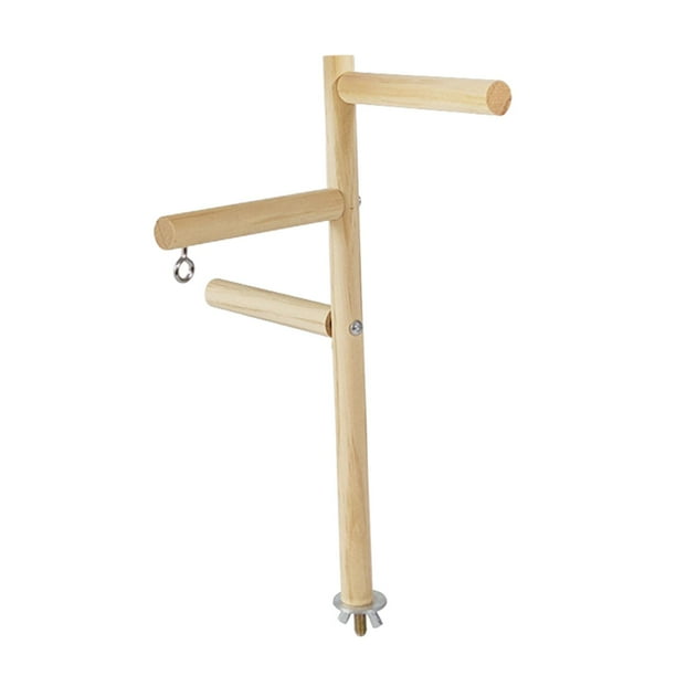 Percha de madera para pájaros, soporte para percha, corral de ejercicio, accesorios para jaulas, soporte de juego para pájaros 3 barras
