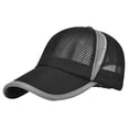 thumbnail image 1 of EeaseMX Gorra de béisbol de malla deportiva informal de secado rápido para hombre, para exteriores, verano, con protección solar (negro), 1 of 7