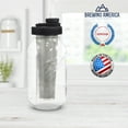 thumbnail image 3 of Cold Brew Coffee Maker Kit: Wide Mouth Mason Jar with Screw Top Lid, Stainless Steel Filter for Delicious Brewed Coffee, Infused Tea, Alcohol - 2 Quart 64 oz Black, 3 of 7