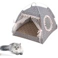 thumbnail image 3 of Cama para gatos de verano, tienda para gatos, casa para gatos, cueva, cama cómoda para gatos, cueva para gatos, casa para gatos, cama para gatos, mascota 38x38x36cm, estilo 2, 3 of 6