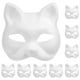 thumbnail image 1 of 10 Uds. Máscaras de gato máscaras en blanco máscaras de disfraces máscara de graduación máscaras de animales máscaras de fiesta vacías para Cosplay, 1 of 7