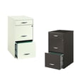 thumbnail image 1 of Value Pack (Set of 2) 3 Drawer File Cabinet in Charcoal and White, 1 of 3