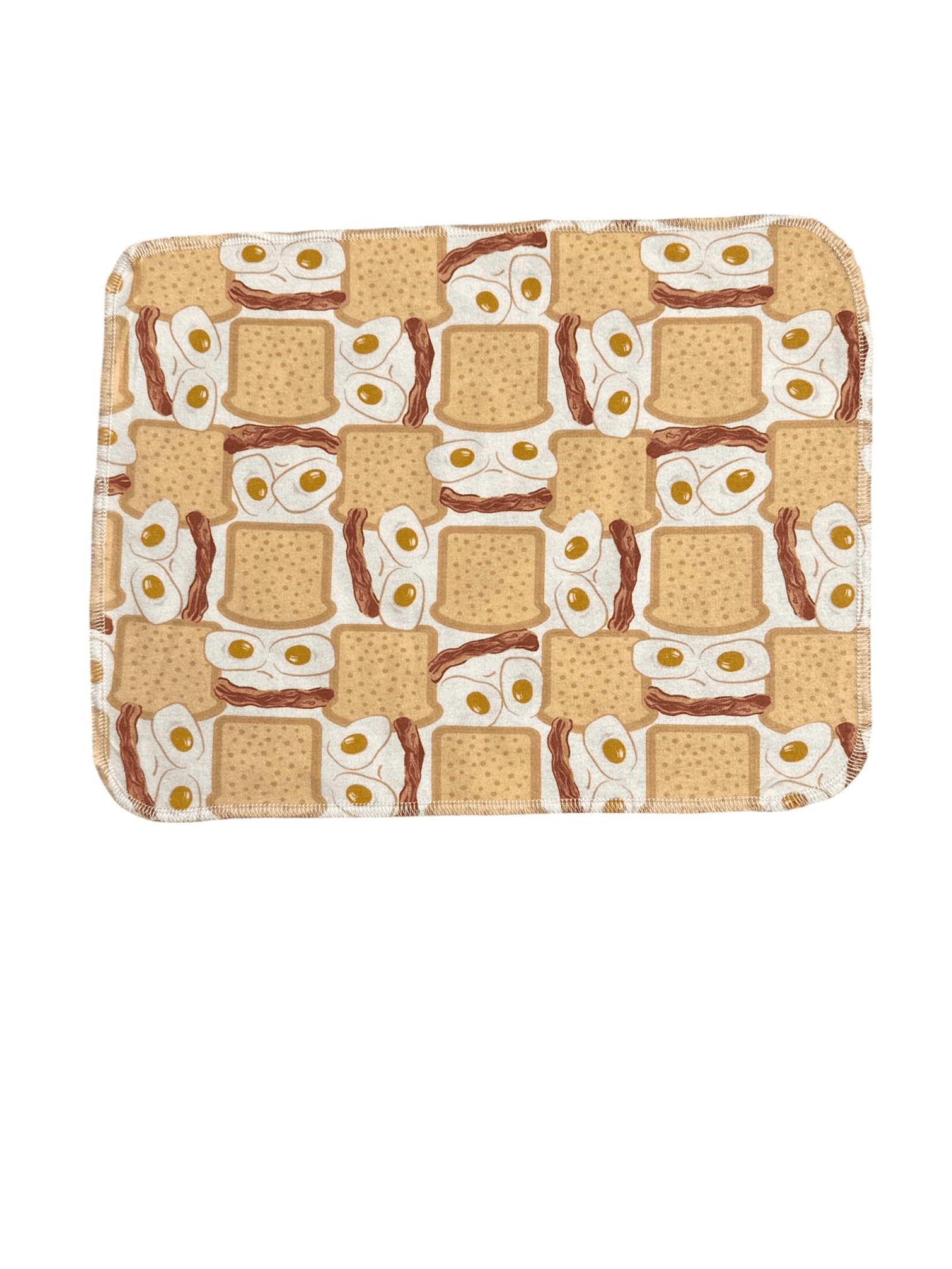 Reusable Paper Towels 1 Ply 18-12x15" Cotton Cleaning Cloths Kitchen Dishcloths Alternative To Paper Towels Eco-Friendly No More Waste EGGS AND BACON
