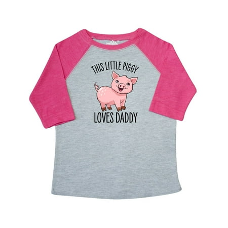 

Inktastic This Little Piggy Loves Daddy- cute Gift Toddler Boy or Toddler Girl T-Shirt