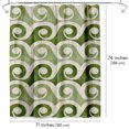 thumbnail image 5 of Americanflat 71" x 74" Shower Curtain, Retro Waves In Green by Modern Tropical, 5 of 7
