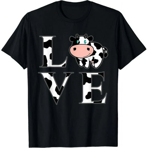 Cute Cow Print I Love Cows Funny Farming Gift Men Women Gift T-Shirt Unisex S-5XL Hot Trending Shirt, Vintage Birthday Gift