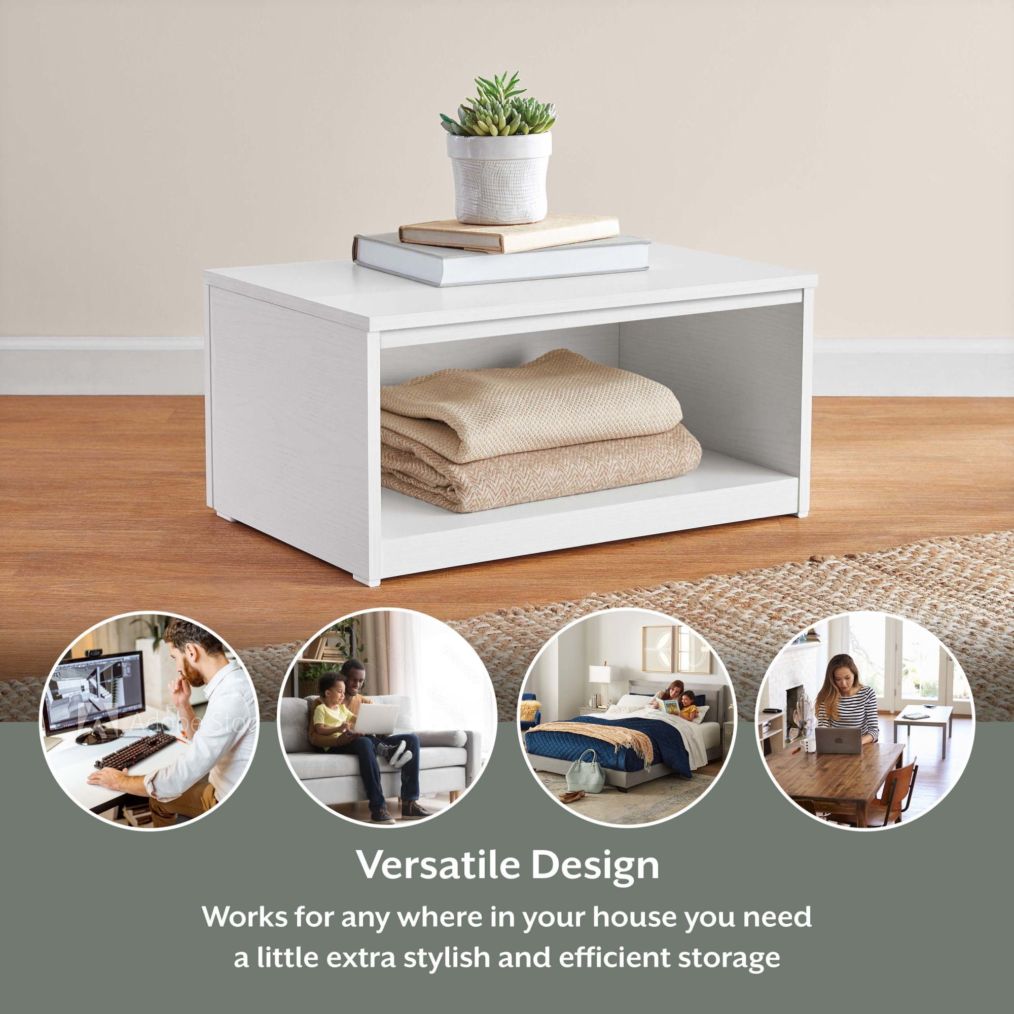 Mainstays Ardent Open Shelf Modular Storage System, White