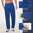 thumbnail image 5 of Men's Mesh Athletic Sweatpants with Pockets Open Bottom Gym Active Pants for Running, Training, Workout, 5 of 8