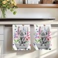 thumbnail image 7 of Pink Flowers Yak Kitchen Towels Set of 4, Vintage Spring Floral Bathtub Watercolor Absorbent Dish Towels for Kitchen, Microfiber Hand Towel, Quick Drying Tea Towel for Cleaning Decorative Dishcloths, 7 of 7