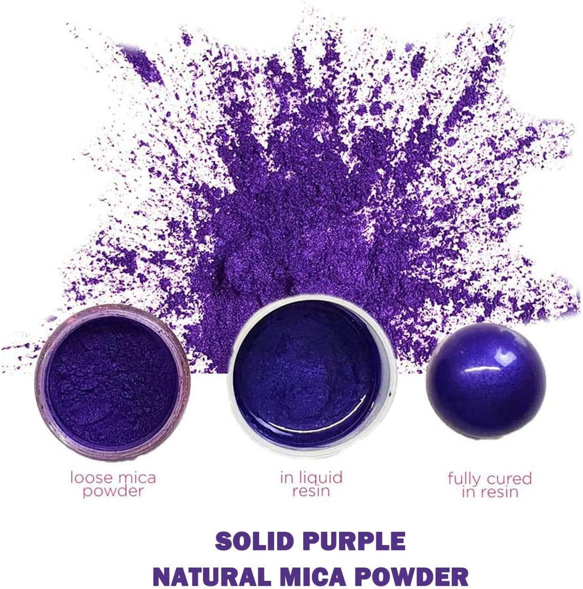 FIREDOTS Electric Purple Mica Powder for Epoxy Resin, Purple
