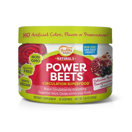 Healthy Delights Power Beets 165g Powder, Acai Pomegranate, 30 (Best Acai Powder For Acai Bowl)