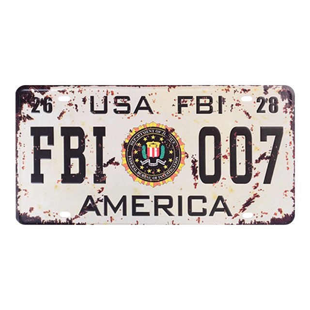 Cartel de chapa Retro de Metal FBI007, cartel Vintage para Bar, Club, cafetería, regalos de pintura de hierro