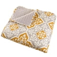 thumbnail image 3 of Lavish Home 66-10065-T Reversible Microfiber Vivian Embossed Quilt Bedding Set with Shams, Grey - Twin - 2 Piece, 3 of 3