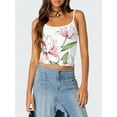 thumbnail image 4 of Rdhnmea Women Crop Camisoles Floral Print Spaghetti Strap Sleeveless Tank Tops, 4 of 9