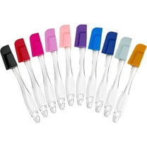 Mini Spatulas Set - 10 Piece Heat Resistant Silicone Mini Spatula Set for Baking, Cooking, Mixing. Dishwasher Safe