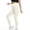 White, variant on EOYWHK Workout Leggings for Women Soft Stretchy High Waisted Tummy Control Yoga 7/8 Pants Butt Lifting Leggings for Gym Running Green L