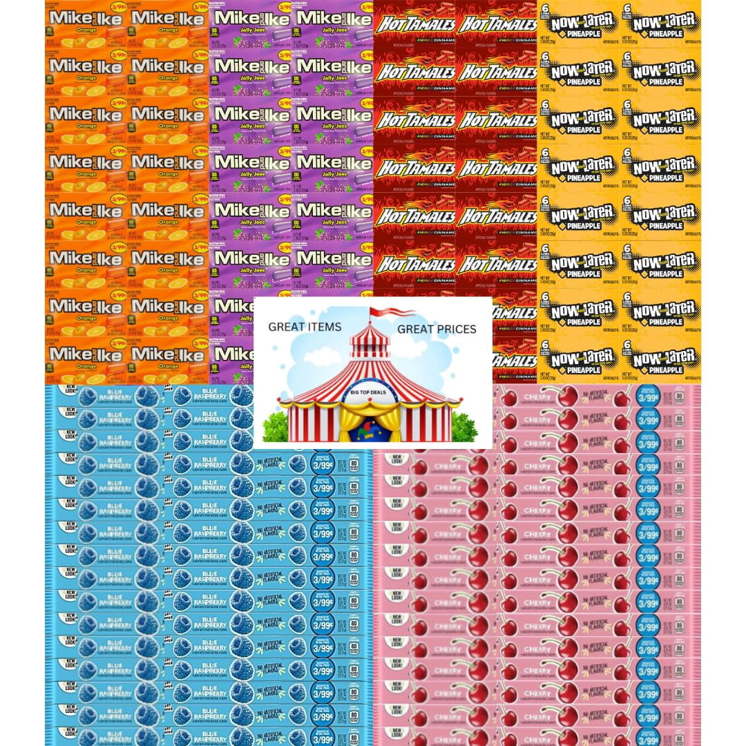 Bulk Candy Mix Variety Pack 5lb – 96 Individually Wrapped Assorted Candy, Party Treats, Office Snacks, Pinata Filler, Goodie Bag Stuffers, Bulk Sweets for Kids & Adults