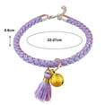 thumbnail image 5 of Pet Cat Collar Breathable Tassels Pet Collar Adjustable Adjustable Braided Rope Cats Collar Necklace with Bell, 5 of 8