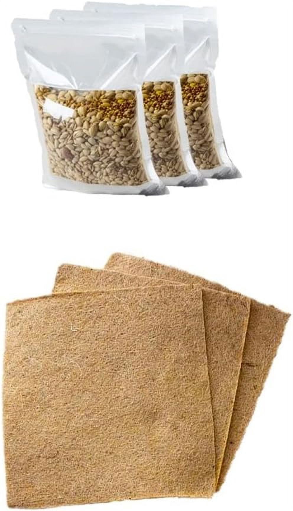 Cat Grass Growing Kit Organic Seed, Jute Grow Mats, 10 x 10 Grow