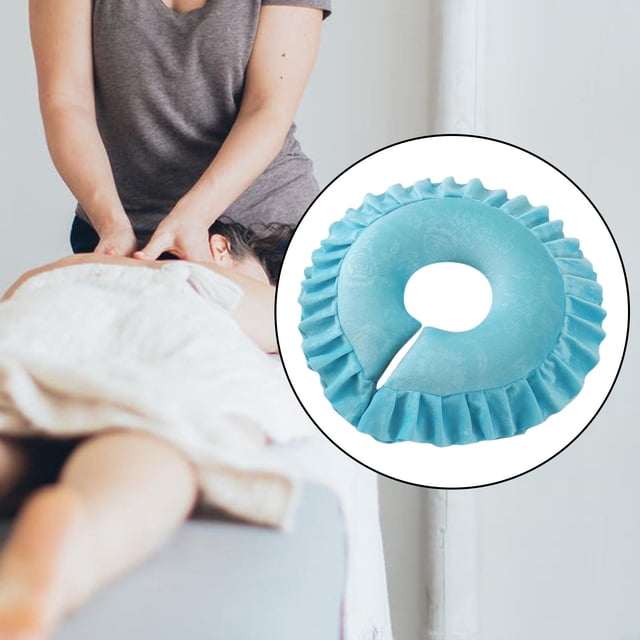 Cojín de Cuello Lavable Reutilizable Yinane Confort para SPA Azul, Cojín para el cuello