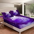 thumbnail image 3 of Erosebridal Wolf Sheets 3D White Wolf Sheet Set Twin,Fantasy Moon Wolf Bed Sheets Set Starry Galaxy Wild forest Bed Set,Wolf Gifts Fitted Sheet + Top Sheet + 1 Pillowcase, 3 of 5