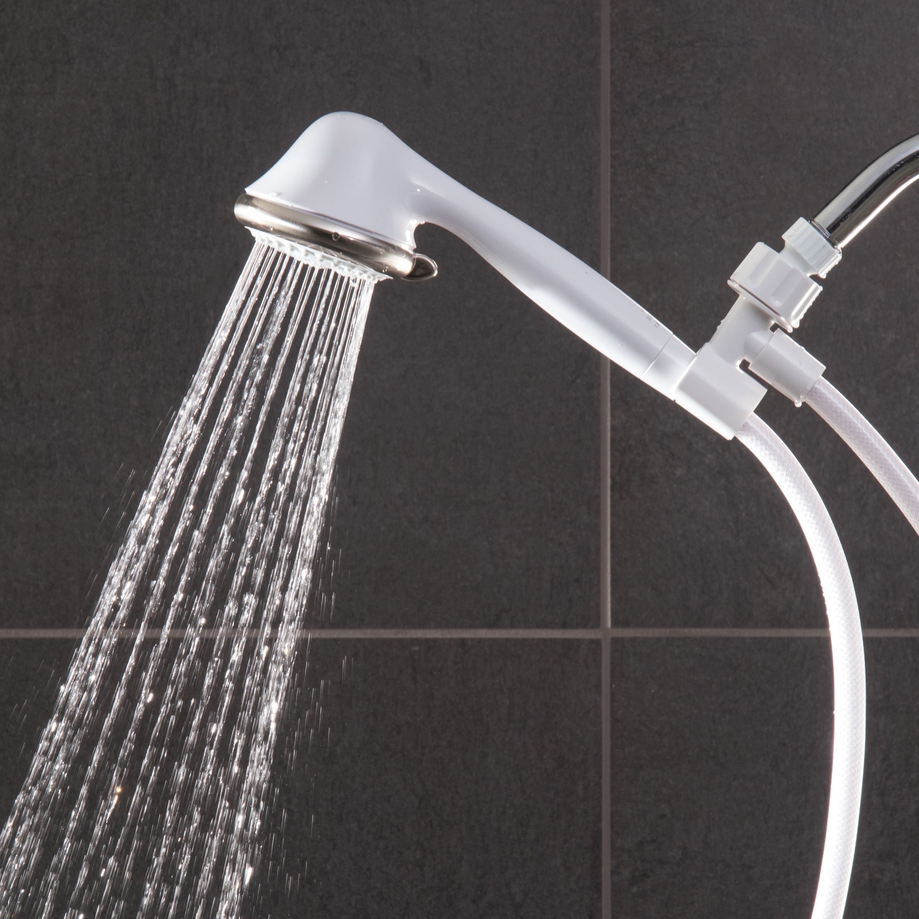Waterpik 6-Mode PowerSpray+ Hand Held Shower Head, White, 1.8 GPM EFN-651E