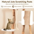 thumbnail image 6 of Pefilos 66" Modern Cat Tree Tower for Indoor Cats with Perch, Cat Condo, Solid Wood Cat Tree House with Scratching Posts for Large Cats, White, 6 of 10
