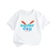 thumbnail image 1 of Gibobby blusas y camisas para Niñas Nueva ropa para niños de verano, estilo de Europa y Unidos, camiseta de manga corta para niñas y niños, camiseta con cuello redondo estampado （Blanco， 6-7 Años), 1 of 3