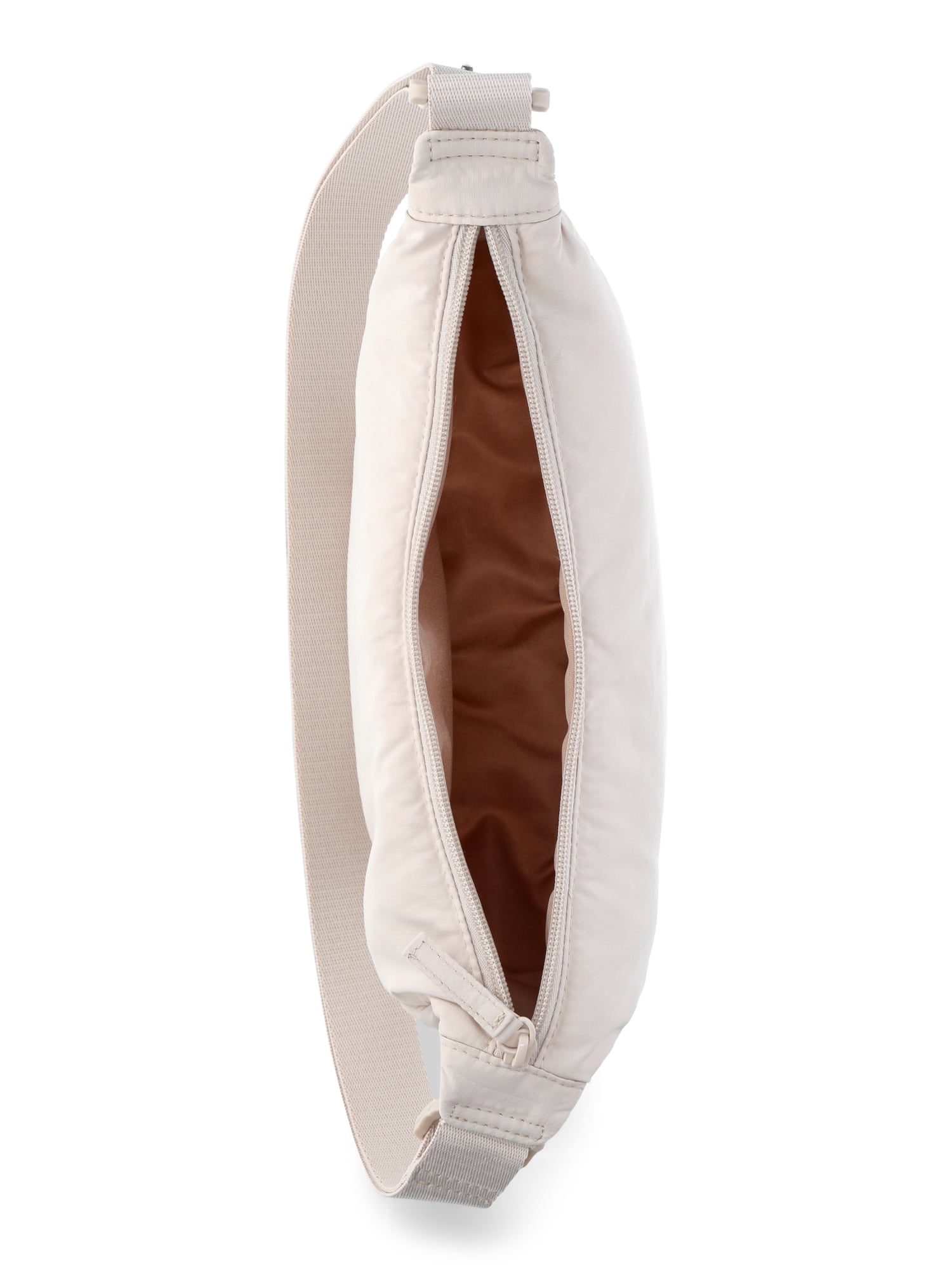 No Boundaries Crossbody Hobo Bag, Cream, Women's