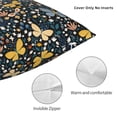 thumbnail image 3 of Pofeuu Flowers Butterfly Print Double-sided plush pillowcase Square Throw Pillow Covers Pillows Cover for Living Room Bedroom Sofa Couch Cushion Cover（No pillow core）-22"x22", 3 of 7