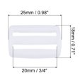 thumbnail image 2 of 3/4 Inch Tri-Glide Slide Buckles Webbing Strap Fastener, Bright White, 100 Pack, 2 of 5