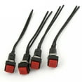 thumbnail image 4 of 5x Red Square Pre-Wired Momentary Push Button Switch Reset 1/2" AC 250V Car 12V, 4 of 6