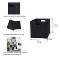 thumbnail image 3 of Better Homes & Gardens Fabric Cube Storage Bins (12.75" x 12.75"), Black, 2 Pack, 3 of 10