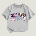thumbnail image 4 of Baby Girl Clothes Girls Spring Summer Casual Short Sleeved T Shirt Easter Letter Printed Round Neck Comfortable Children's Top For Girl And Boy Toddler Casual Tshirt Summer Tops, 4 of 7