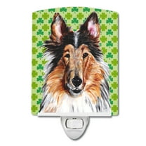 Collie Lucky Shamrock St. Patricks Day Ceramic Night Light