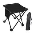 thumbnail image 3 of Taburete de camping portátil reclinable, reposapiés, taburete otomano compacto y plegable. Negro, 3 of 9