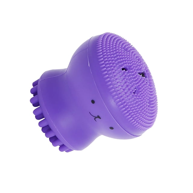 Soidarity Cepillos para de cara, masaje de limpieza de pulpo, producto para el cuidado de la piel, exfoliante, exfoliante lavable para hombre Desmaquilladores Violeta Soidarity MR2977-01