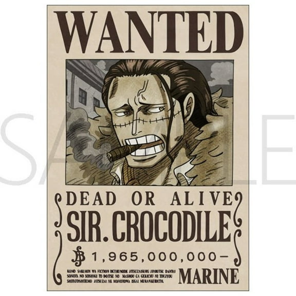 [One Piece] Crocodile 1.9B Official Japan Mugiwara Wanted Poster 42x30cm