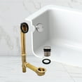 thumbnail image 3 of Westbrass 22-1/2" 17 ga. Brass Tip-Toe Drain Bathtub Waste Assembly with 2-Hole Overflow, Satin Nickel, 3 of 17